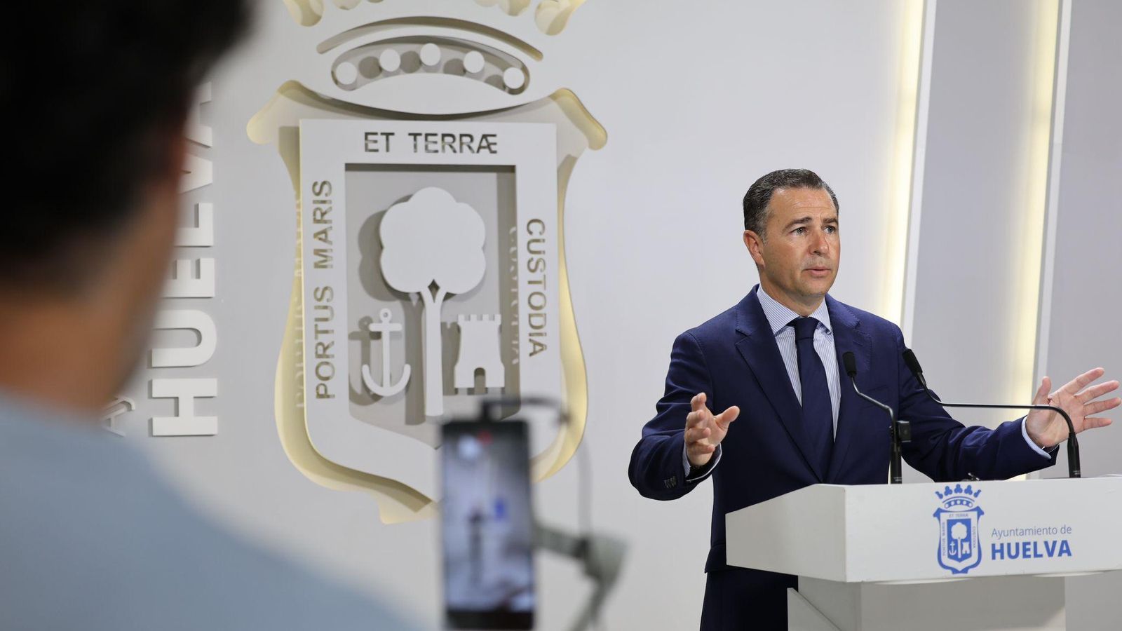 Felipe Arias este martes en rueda de prensa.