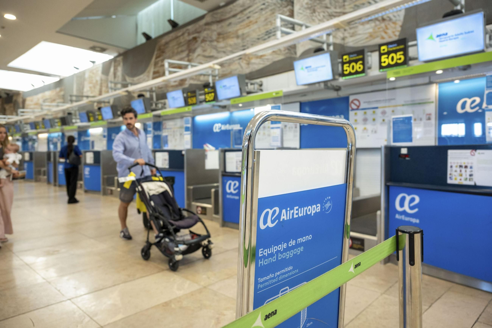 Mostradores de Air Europa en el aeropuerto de Barajas