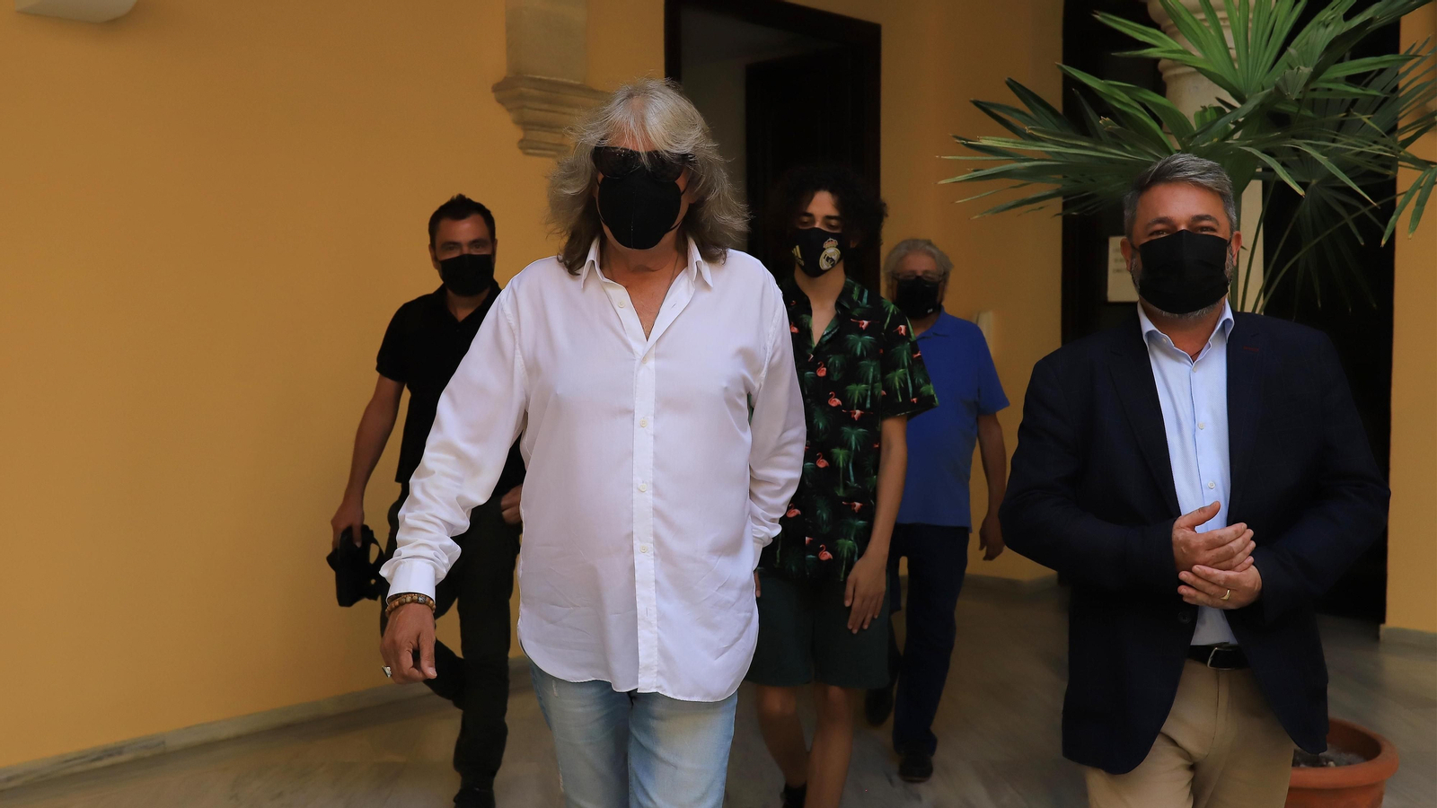 Rubén Pérez, junto a José Mercé el pasado día 19 en el Ayuntamiento.