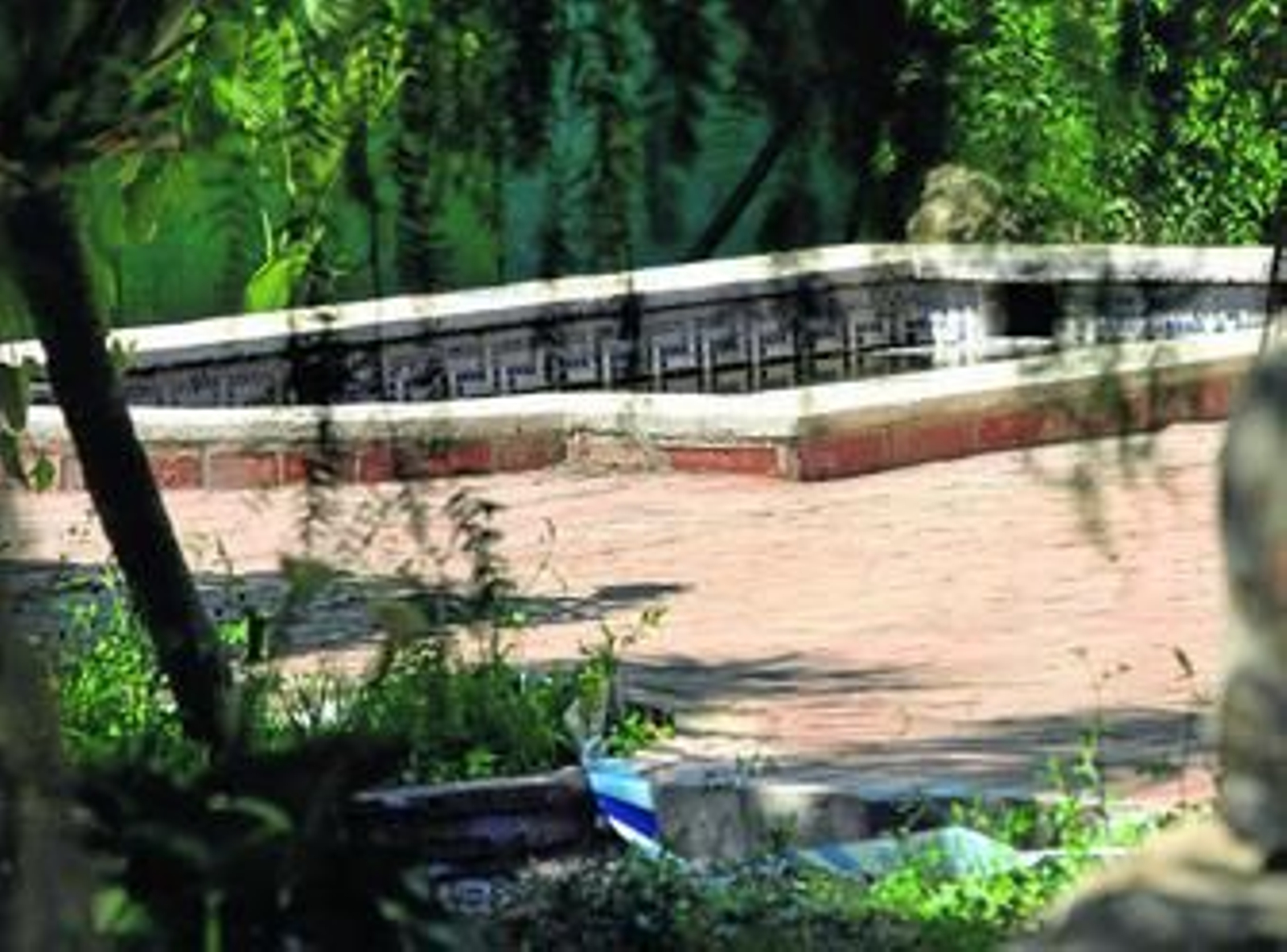 Piscina en la que apareció el cuerpo sin vida de Lucía Garrido.