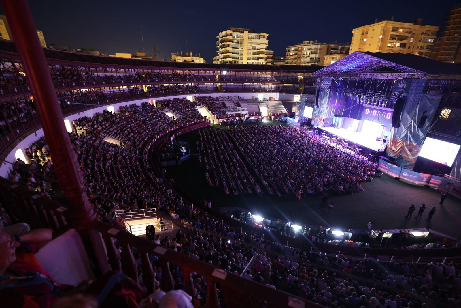 Actuación de Los Morancos en la Plaza de Toros de Málaga