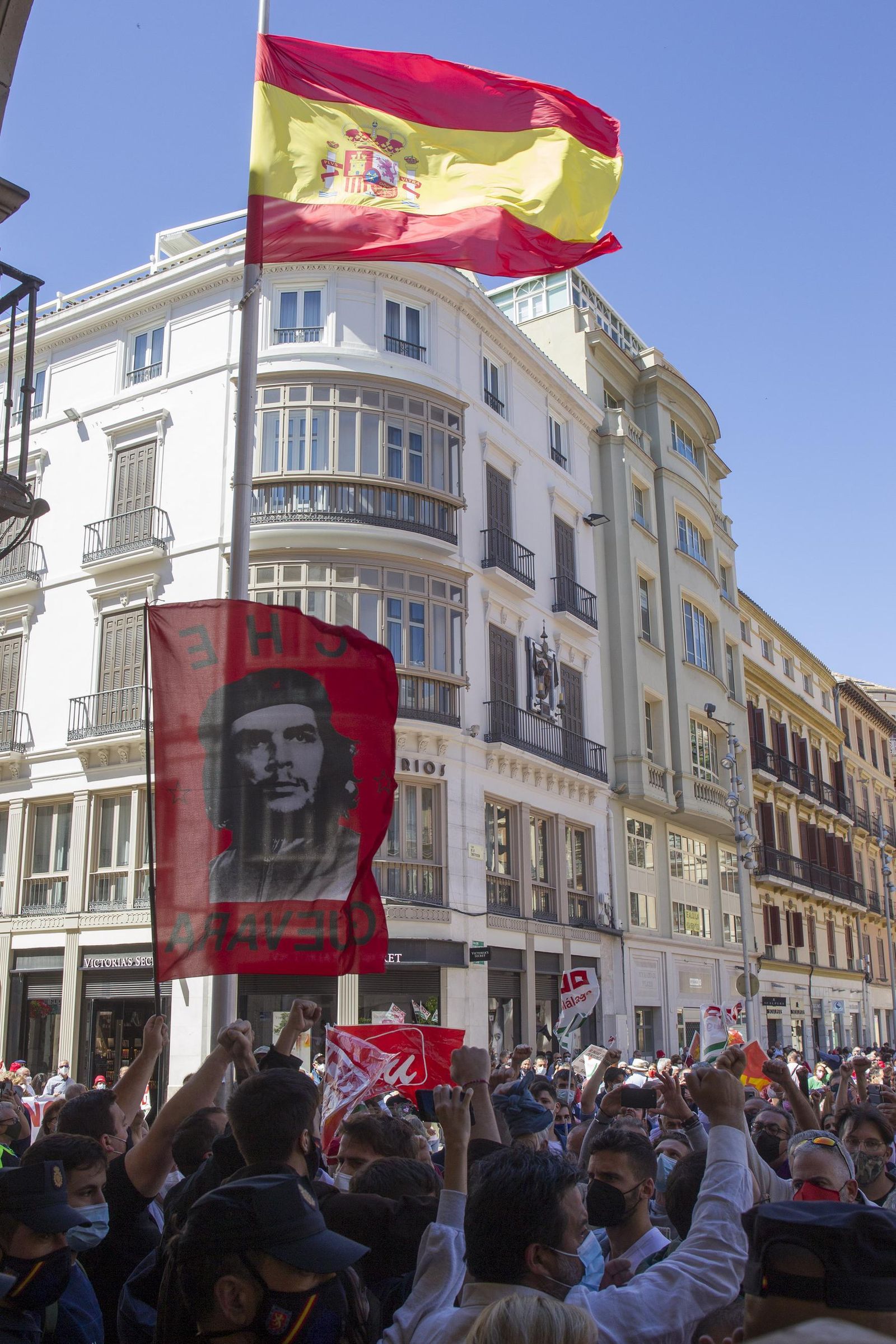 Primero de Mayo en Málaga marcado por la pandemia, en fotos