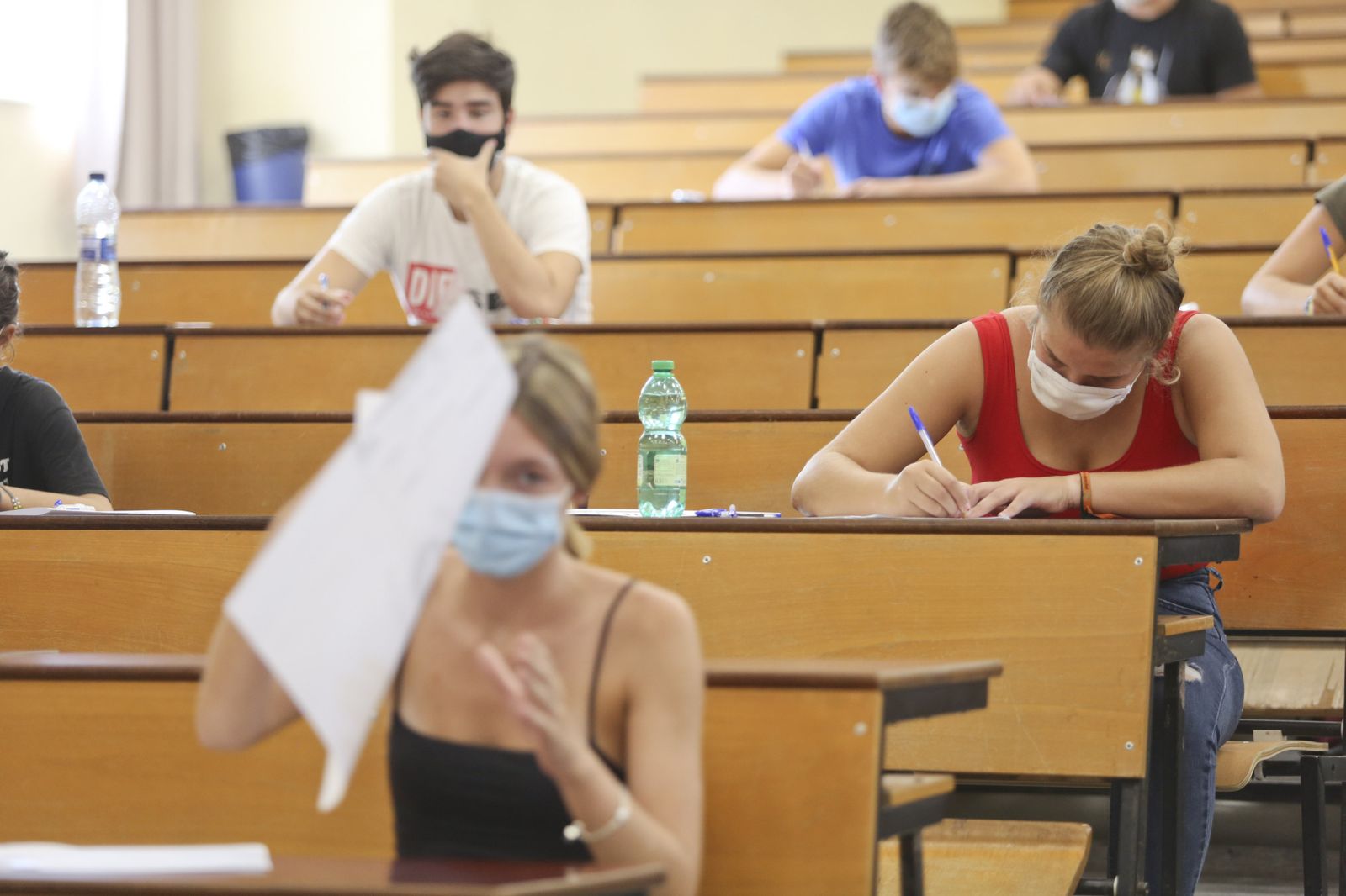 Estudiantes en la Universidad de Málaga.