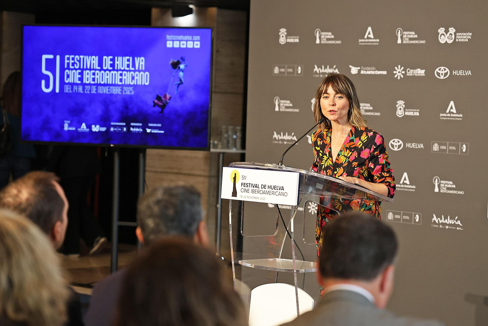 Imágenes de la presentación de la 51 edición del Festival de Huelva de Cine Iberoamericano