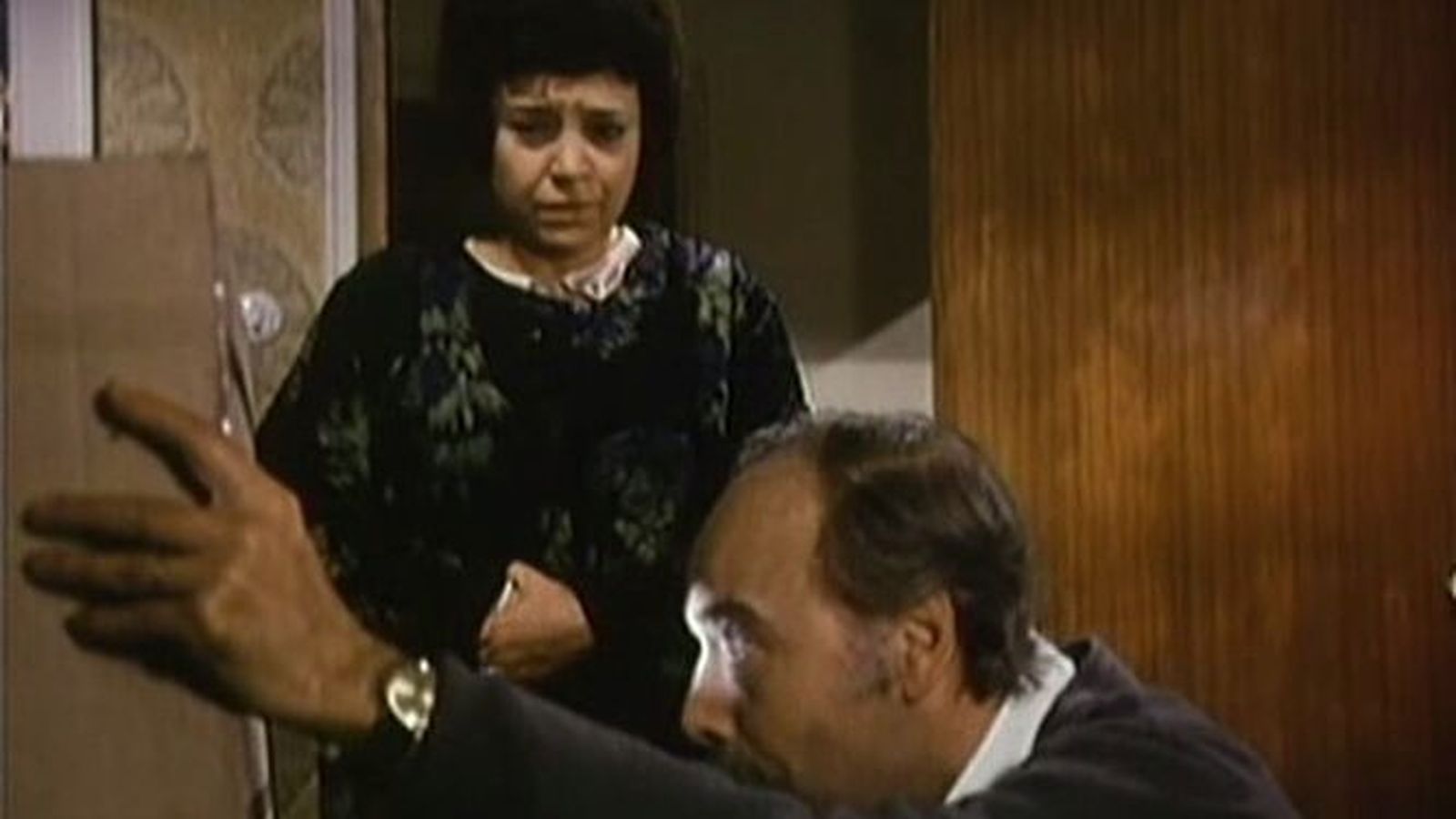 Narciso Ibáñez Menta y María Fernanda D'Ocón en la entrega de 'El televisor' de 1974