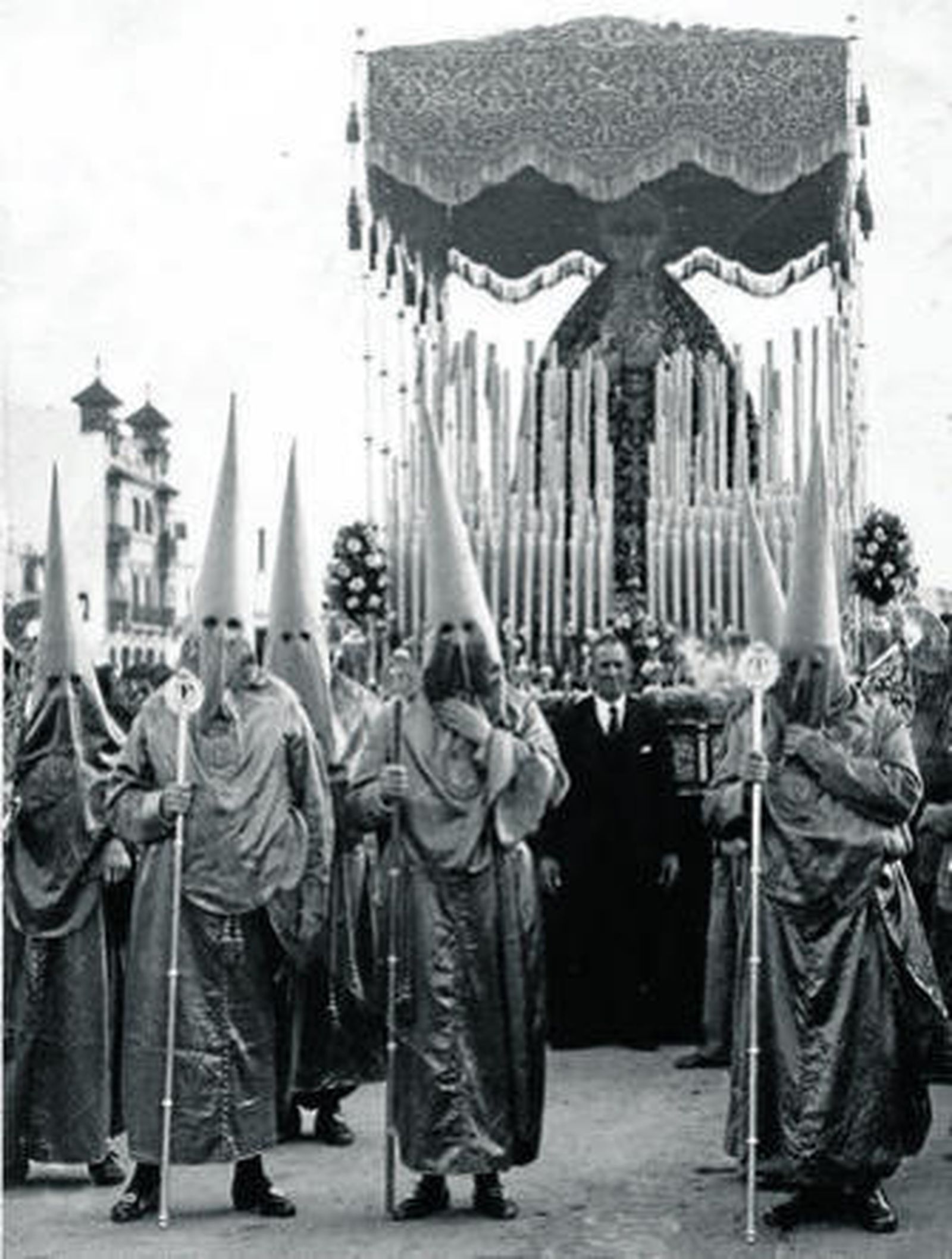 El Señor del Silencio, el Domingo de Ramos, en el paso del Cristo de la Salud de San Bernardo.