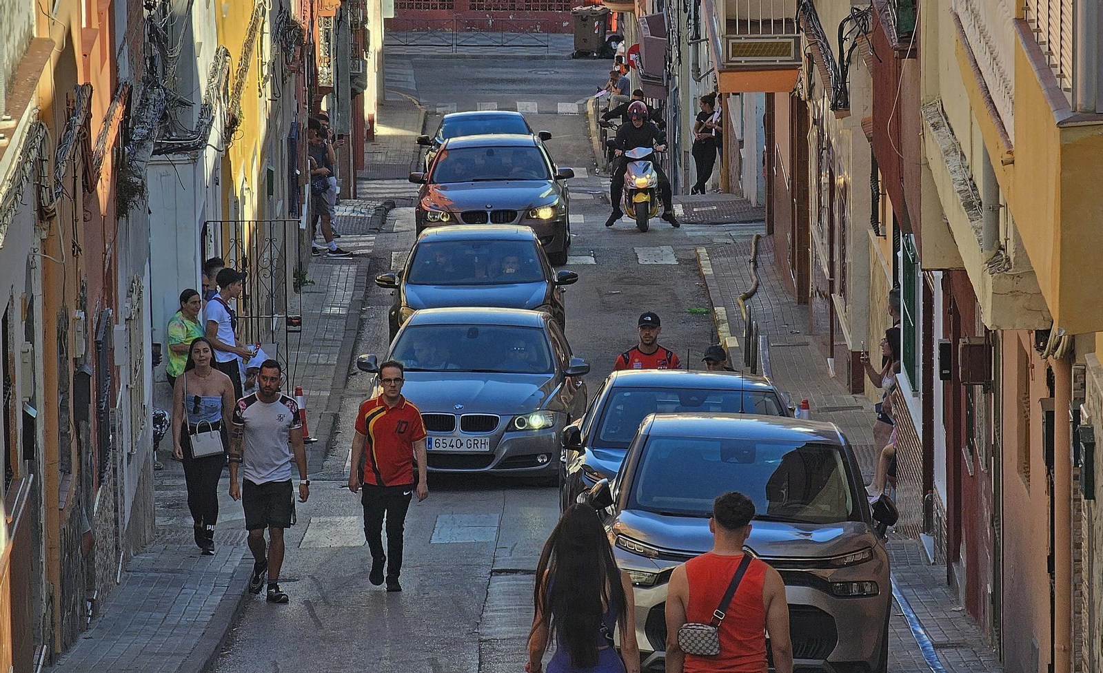 Fotos del rodaje de la serie 'Marbella' en la barriada de La Bajadilla de Algeciras