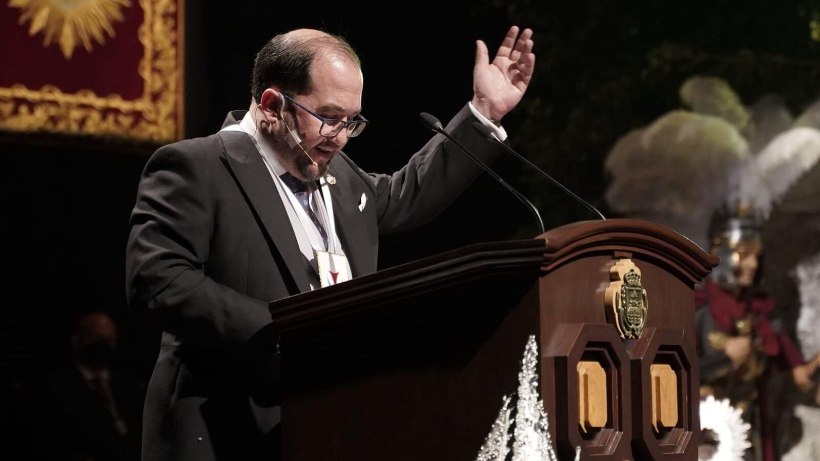 José Luis Cordero Baro, durante el Pregón de la Semana Santa de San Fernando.