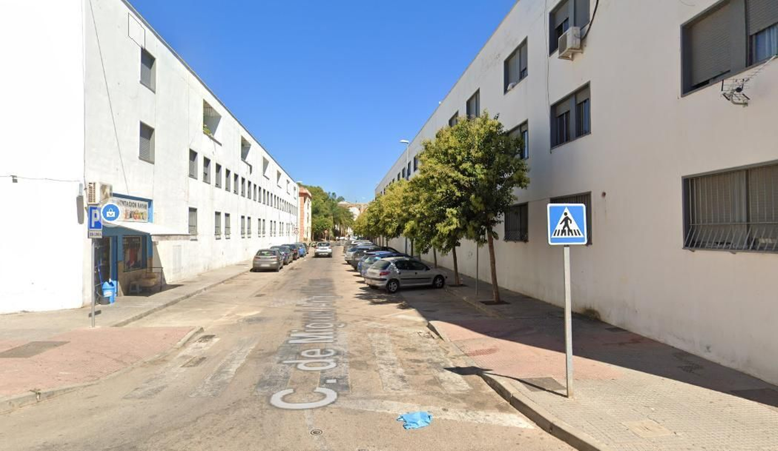 La calle Miguel Ángel Blanco, donde se oyeron los disparos.