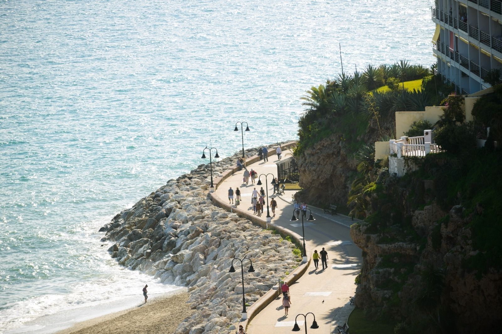 Vista del paseo marítimo de Torremolinos.