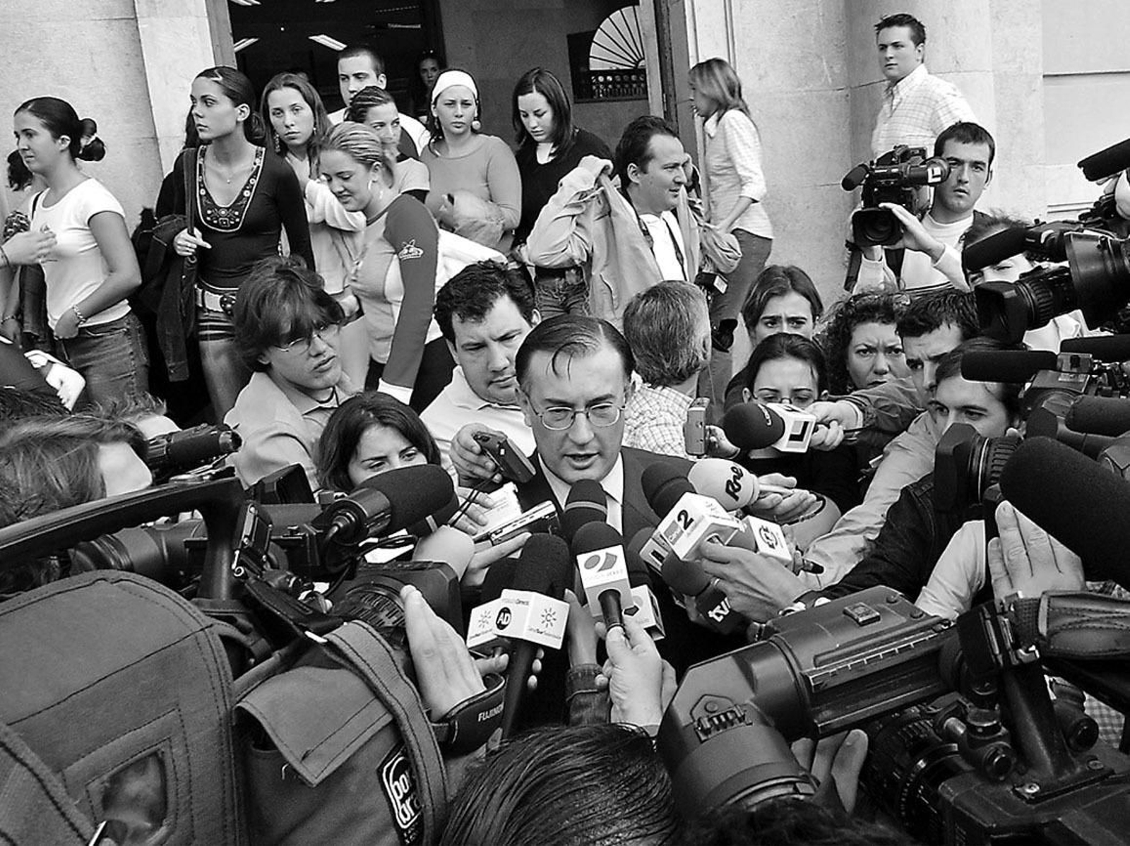 Manuel Hortas, durante una comparecencia del caso Holgado.