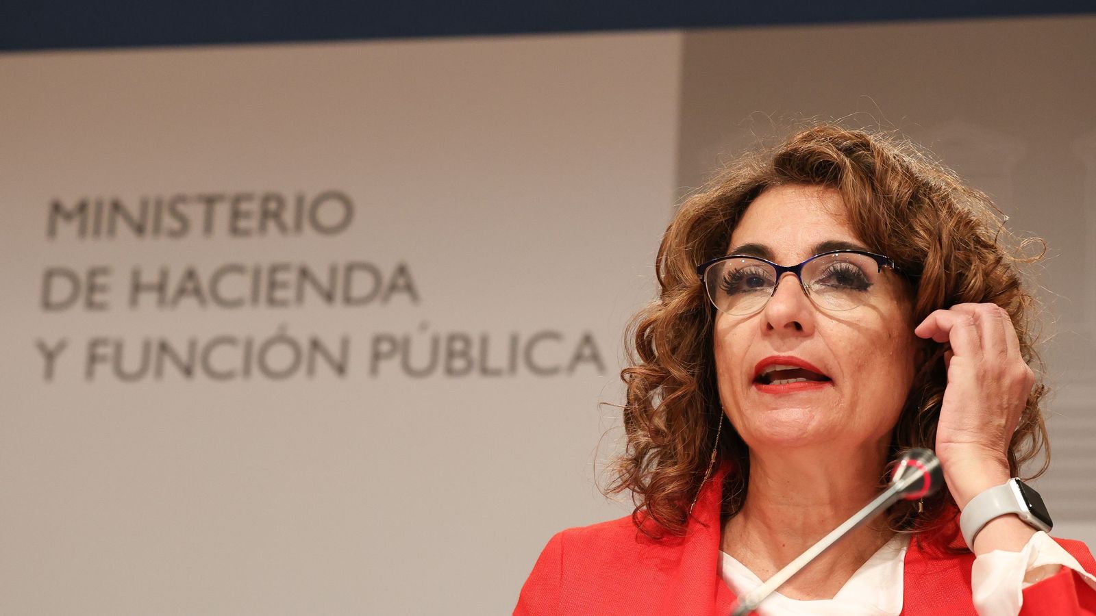 La ministra de Hacienda, María Jesús Montero, durante una comparecencia reciente.