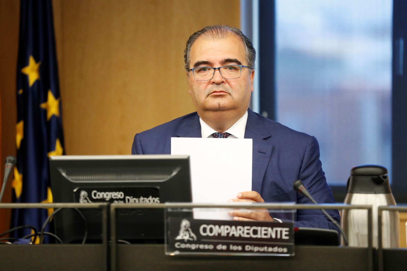 Ángel Ron, ex presidente del Popular, en una comparecencia en el Congreso.