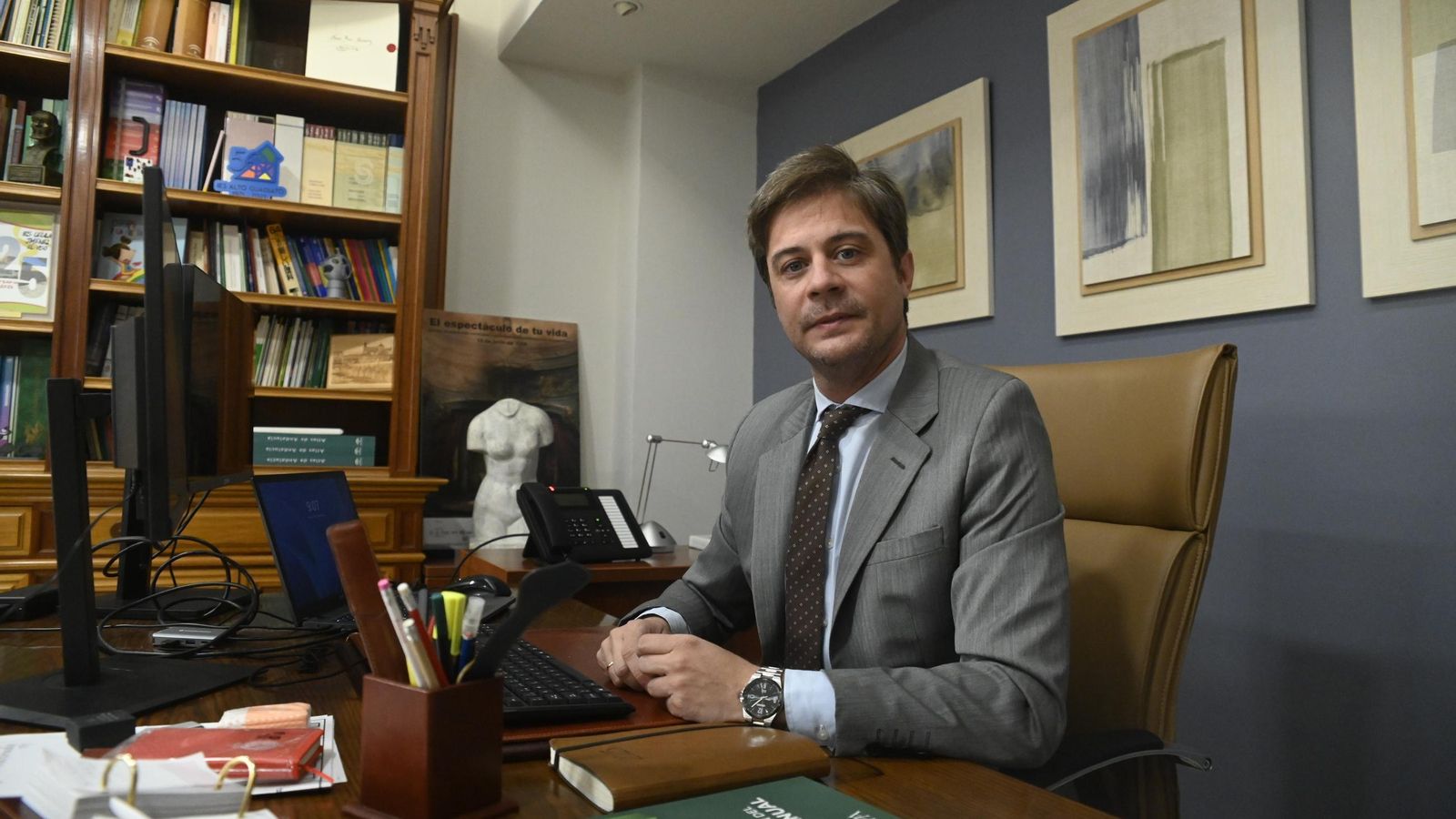 Un momento de la entrevista.