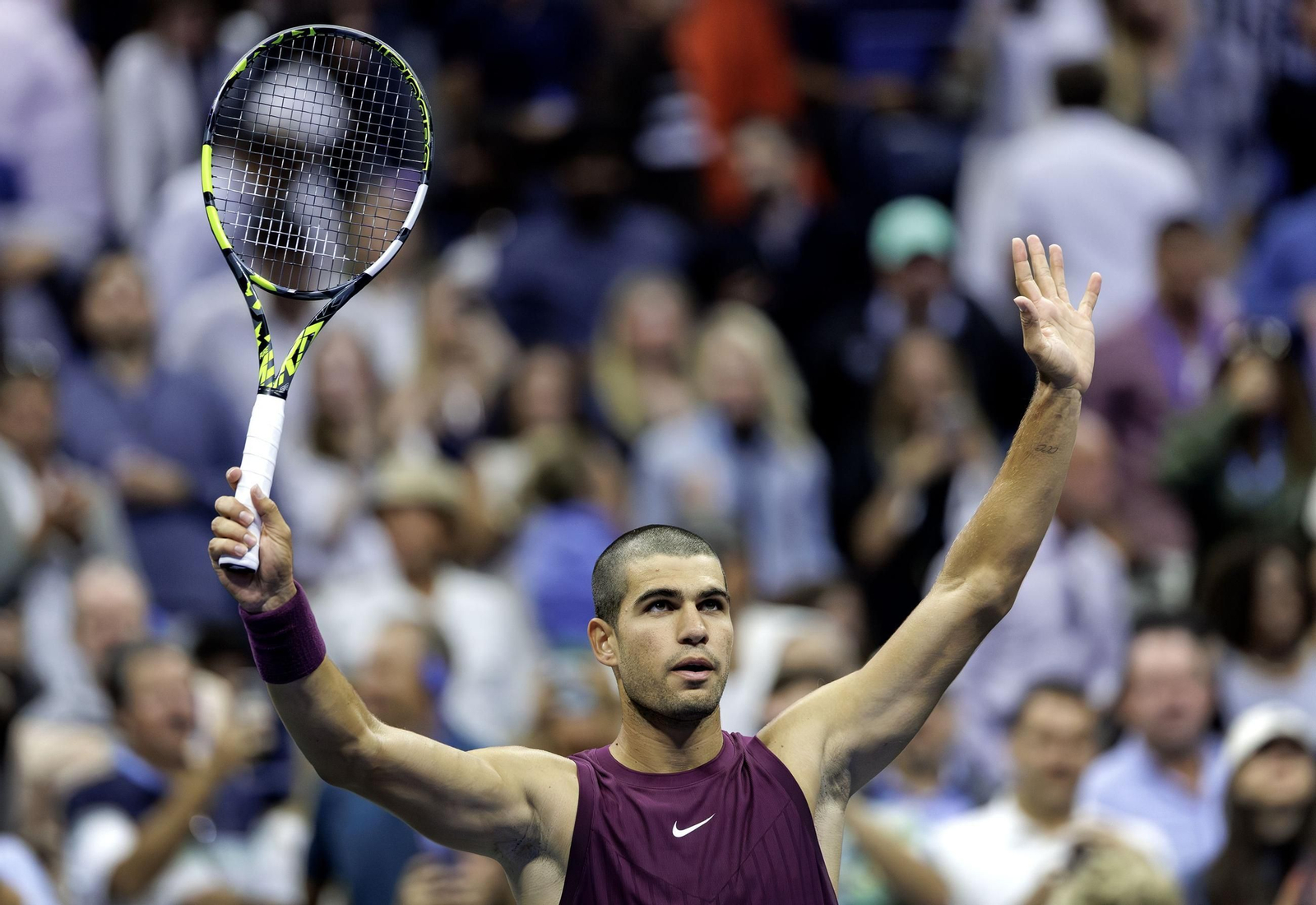 Las fotos del demoledor Alcaraz en la segunda ronda del US Open