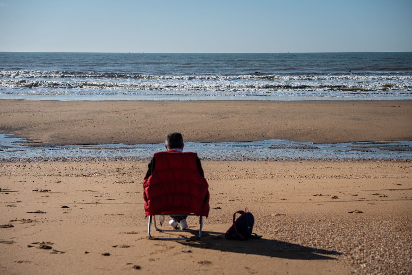 Imágenes de la mañana primaveral del 26 de diciembre en las playas de Huelva