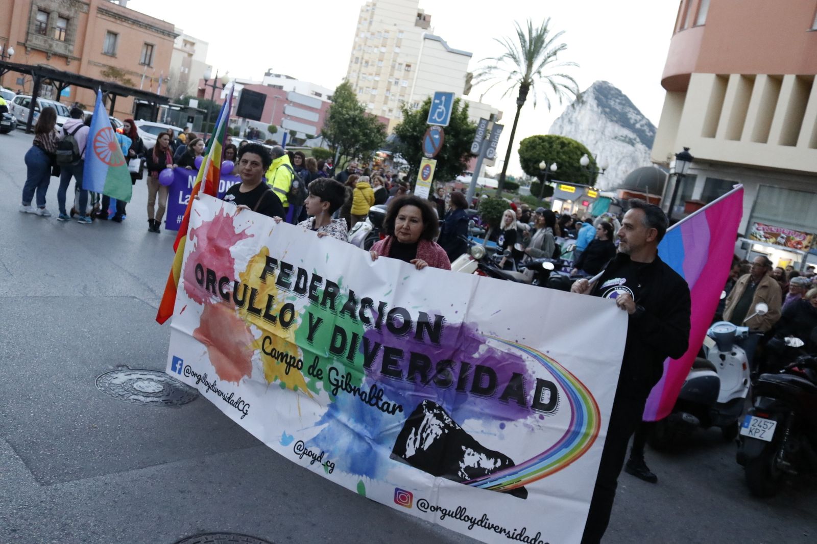 Imágenes de la manifestación por el Día de la Mujer en La Línea