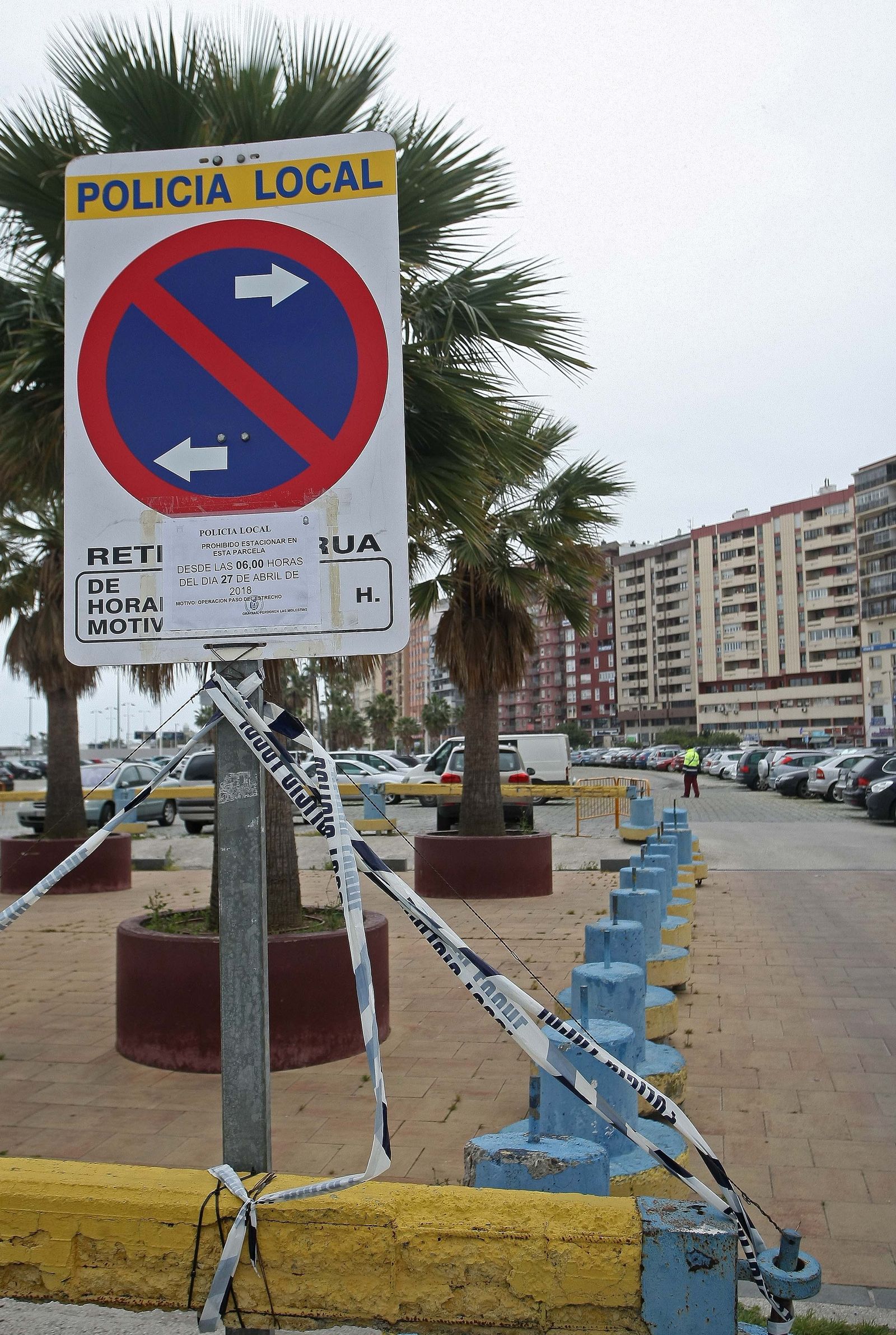 La señal que indica que la parcela quedará cerrada el día 27.