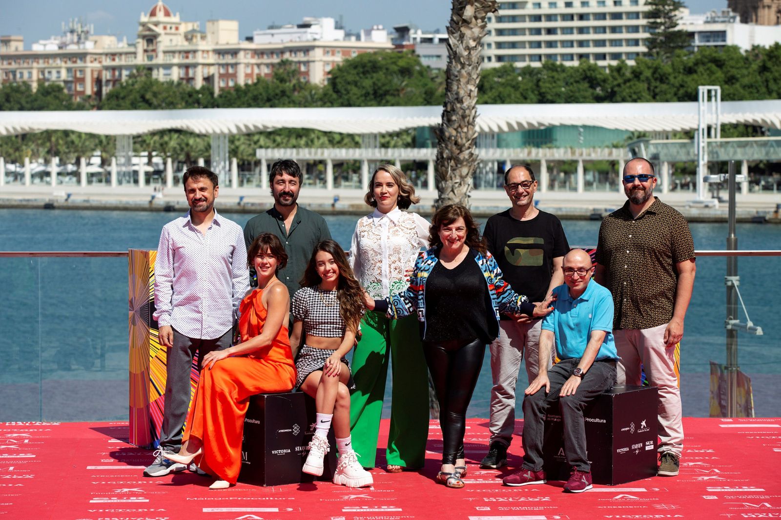 José Mota y el resto del equipo de 'García y García', este sábado, en Málaga.