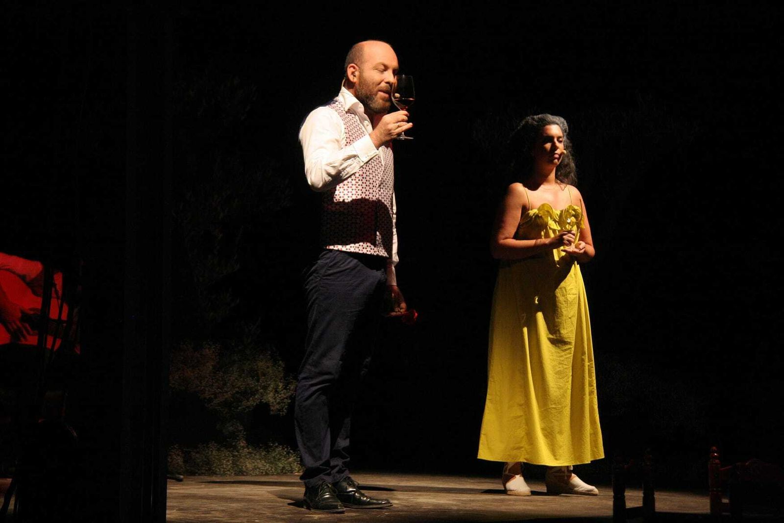 Uno de los momentos mágicos de la noche con el espectáculo 'Oro y Sangre'.