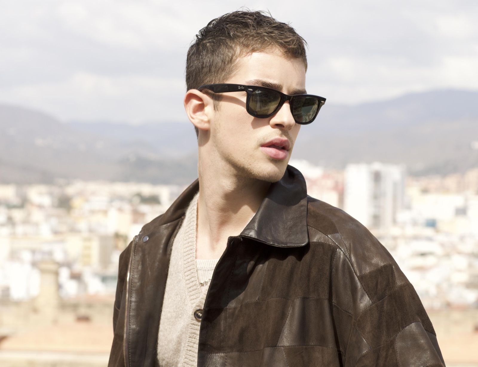 Manu Ríos, este sábado en la terraza del Hotel AC de Málaga.