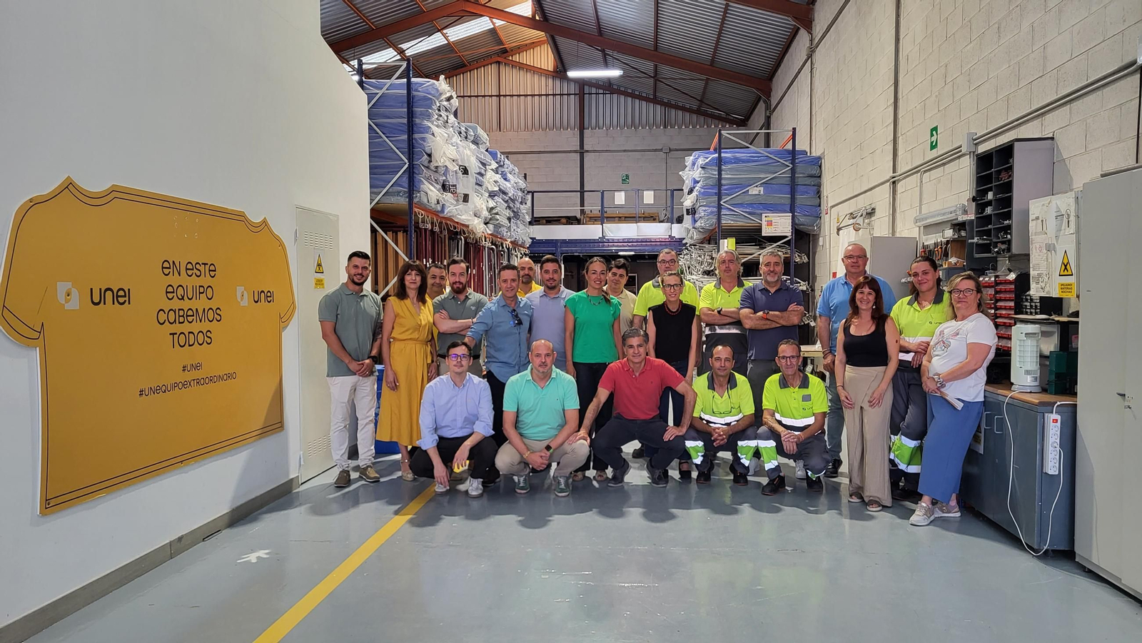 Parte del equipo de UNEI, en las nuevas instalaciones en Jaén Parte del equipo de UNEI, en las nuevas instalaciones en Jaén