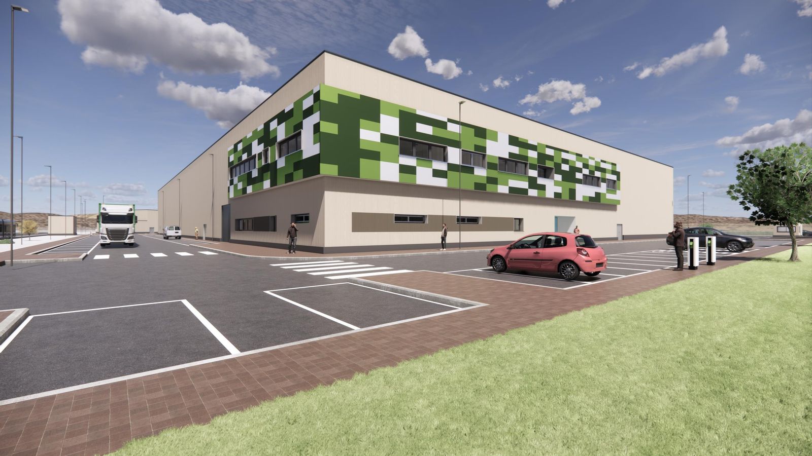 recreación de los Talleres y cocheras del Tranvía de Alcalá.