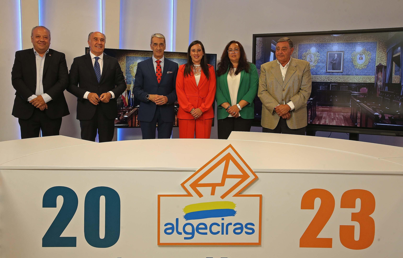 Fotos del debate electoral en Onda Algeciras Televisión
