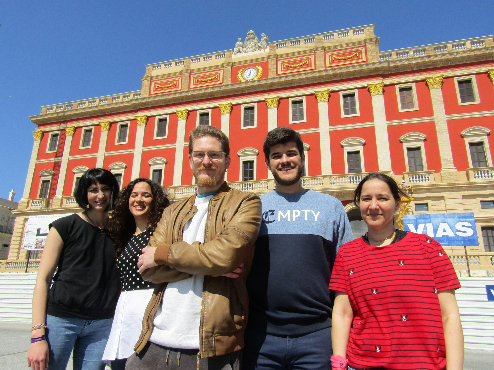 Ernesto Díaz junto a los primeros puestos de la lista de Podemos San Fernando para las municipales.