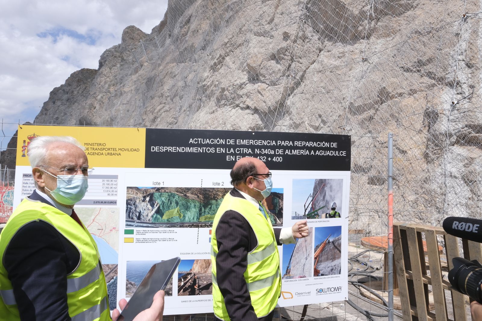 Fotogalería visita obras carretera El Cañarete-Almería-Aguadulce