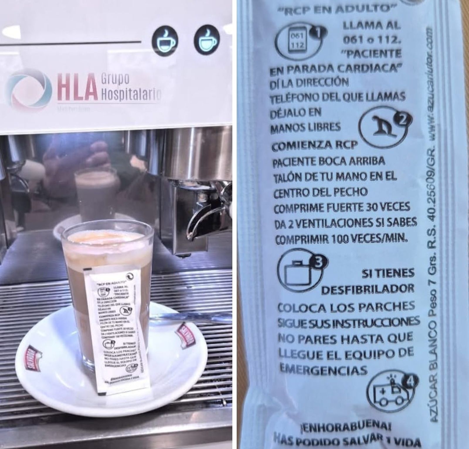 Sobre de azúcar pedagógico.