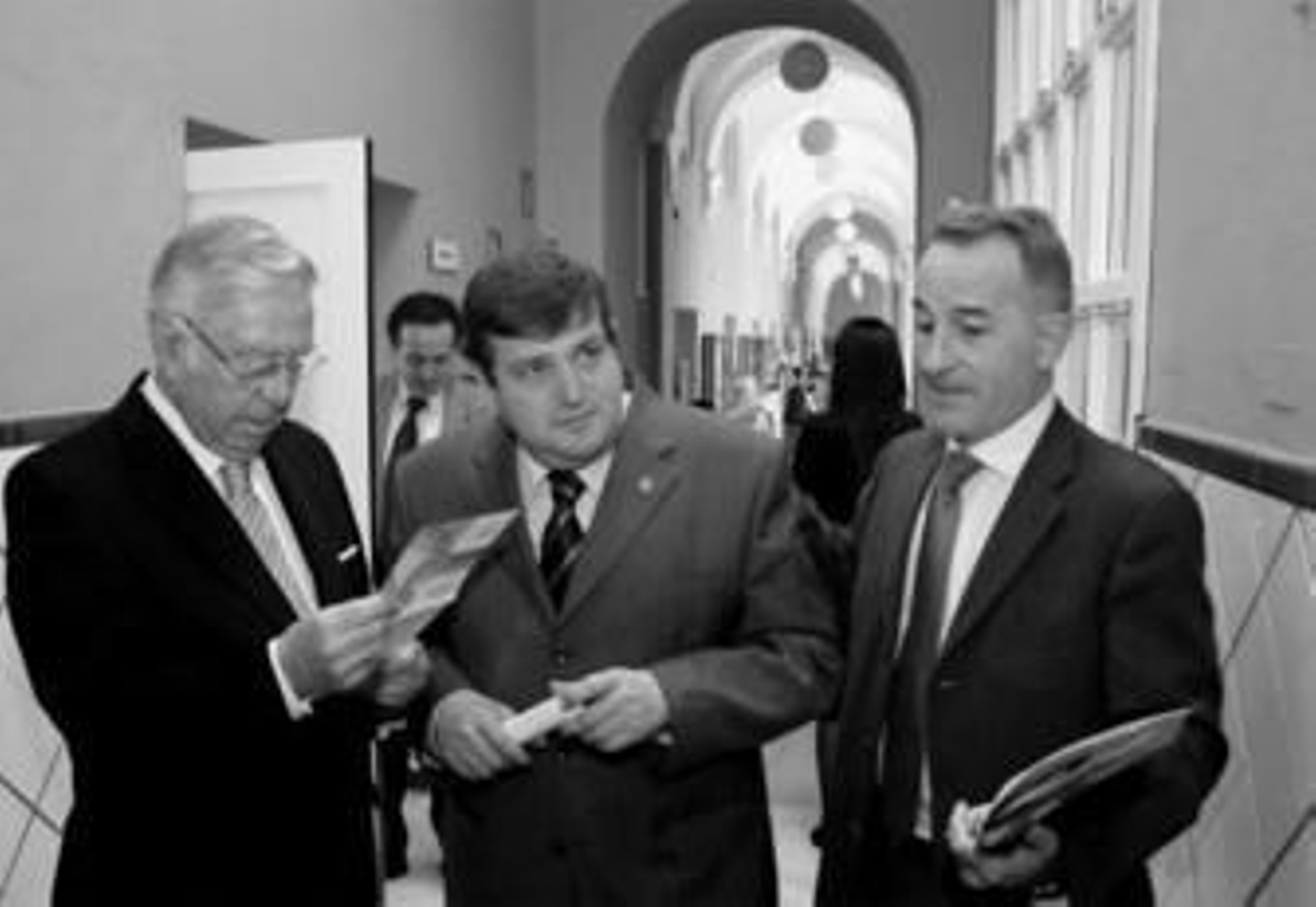 José Luis García Palacios, Francisco José Martínez y Juan Corona, ayer en La Merced.