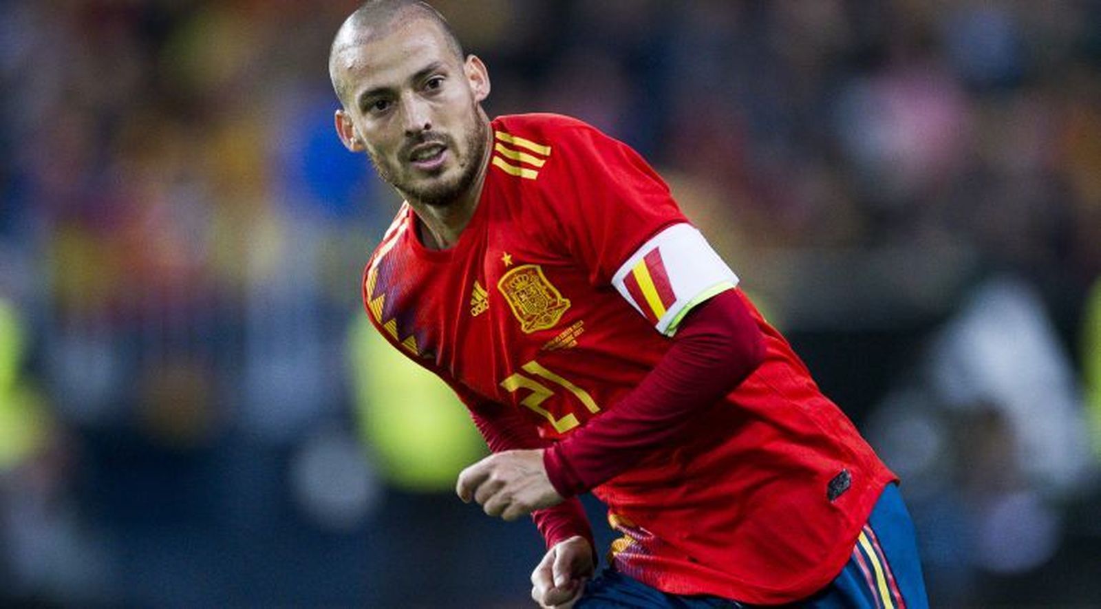 David Silva, con la camiseta de España.