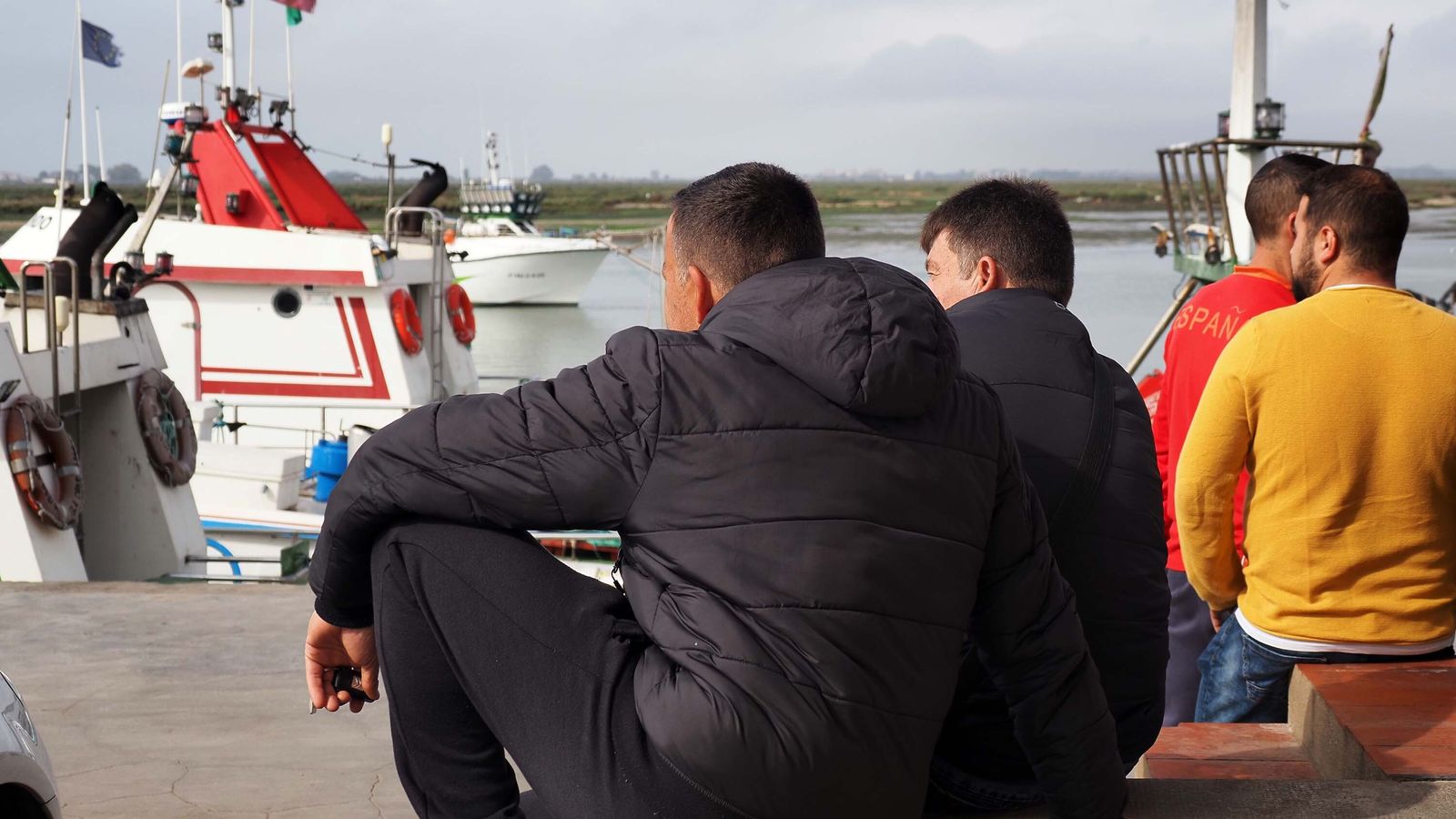 La flota lleva ya casi diez días amarrada a puerto en la provincia de Huelva