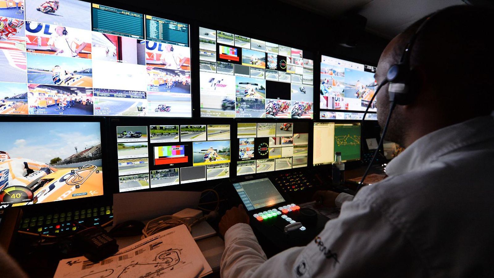 La producción de televisión que realiza Dorna en MotoGP es pionera.