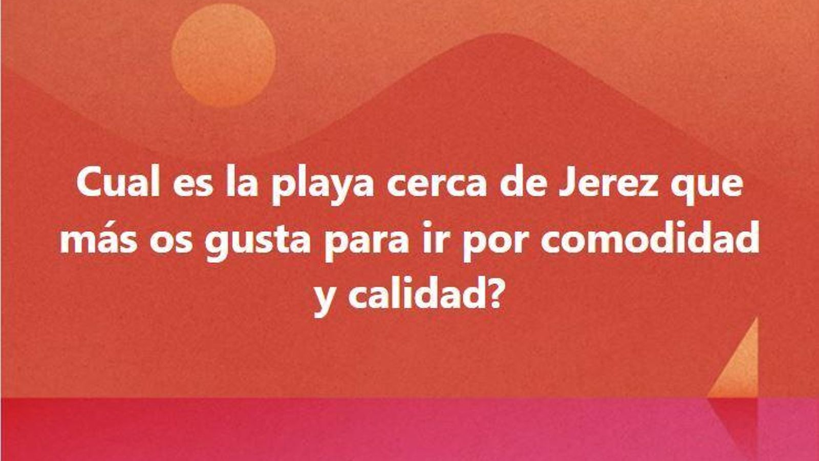 Pregunta en en el grupo de Facebook 'No eres de Jerez si no...'.