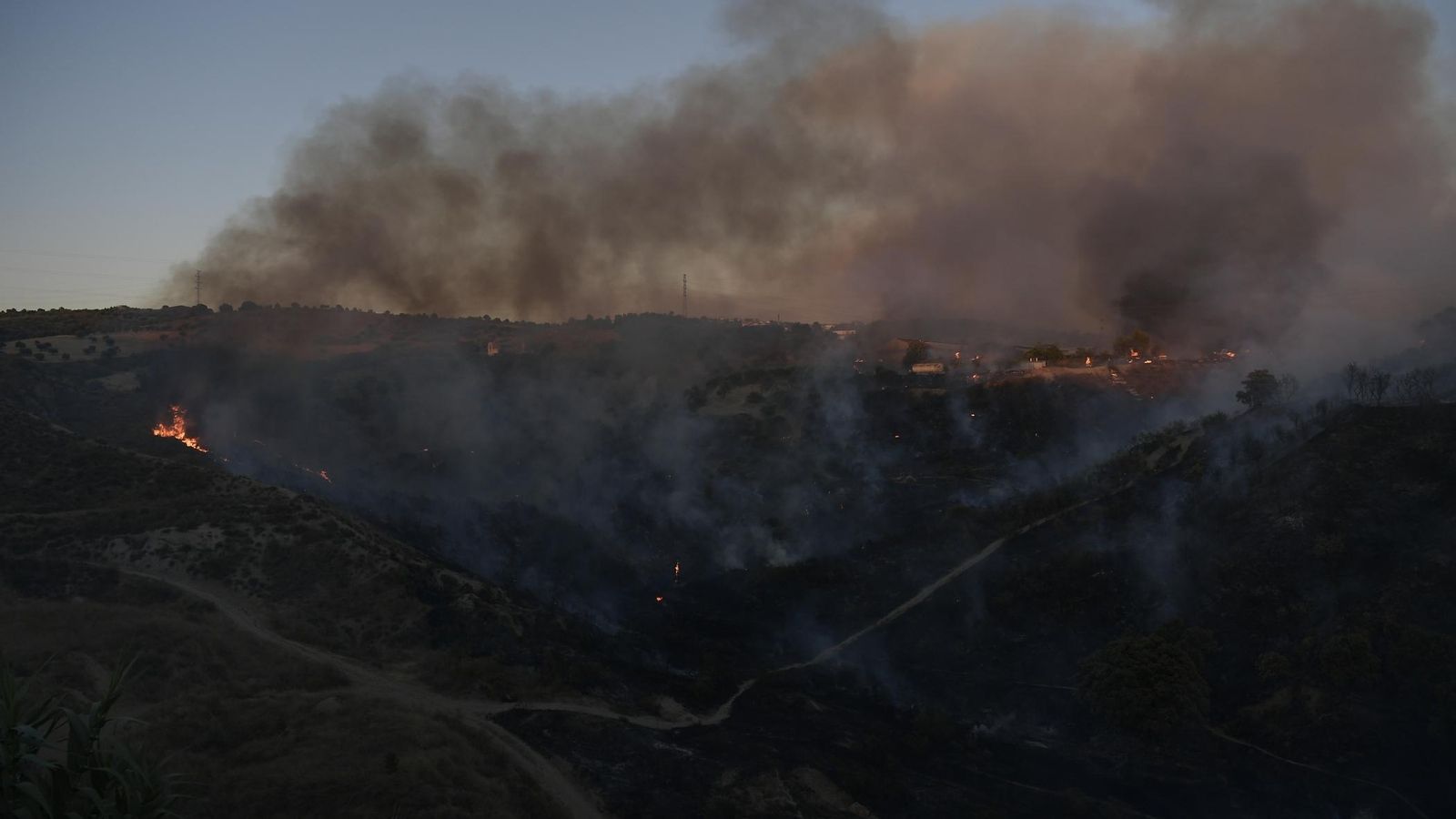 Lugar de las llamas en el Barranco de San Jerónimo