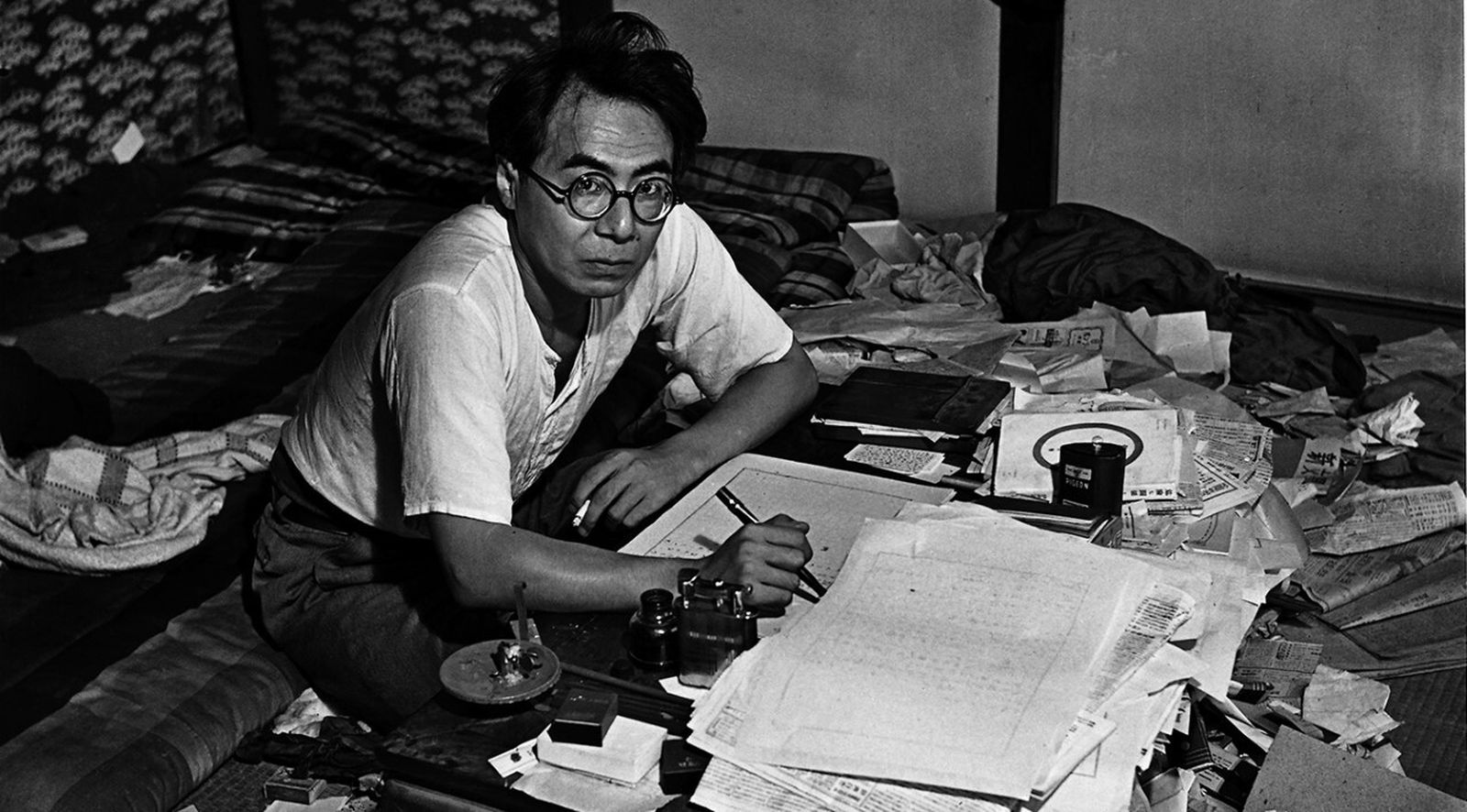 El novelista y ensayista japonés Sakaguchi Ango (Niigata, 1906 - Kiryu, 1955).