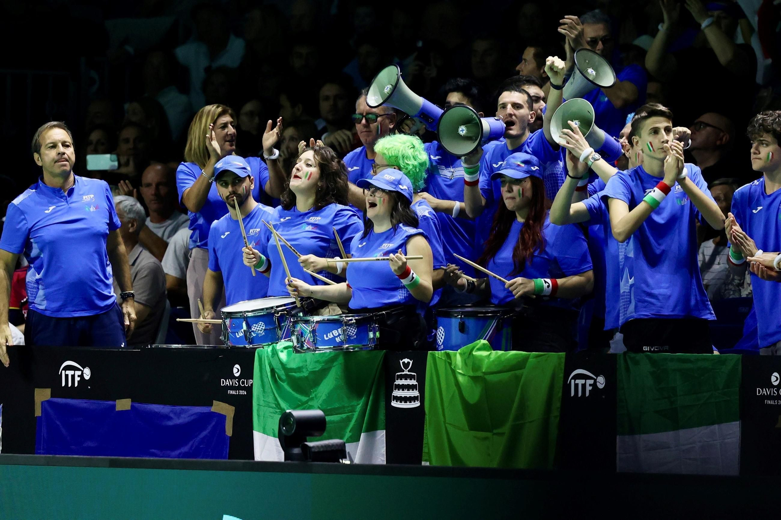 La celebración de Italia de la Copa Davis en Málaga, en fotos