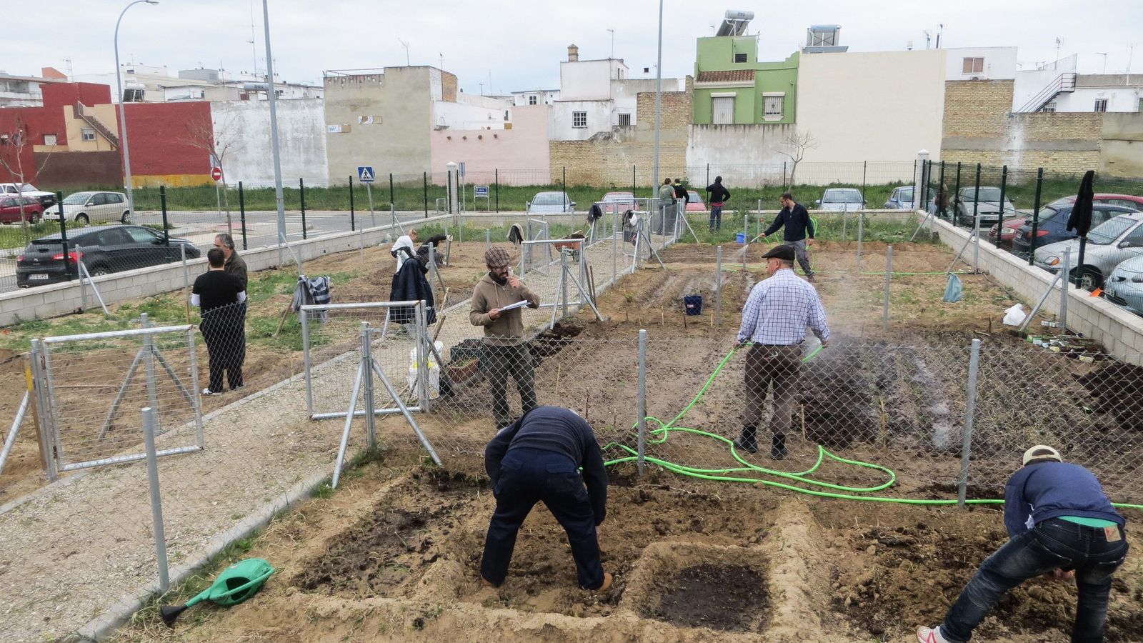 Una imagen de los huertos urbanos de El Puerto, muy extendidos en muchas ciudades europeas.