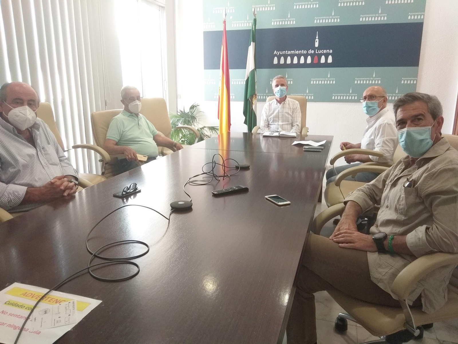 Reunión en el Ayuntamiento de Lucena.