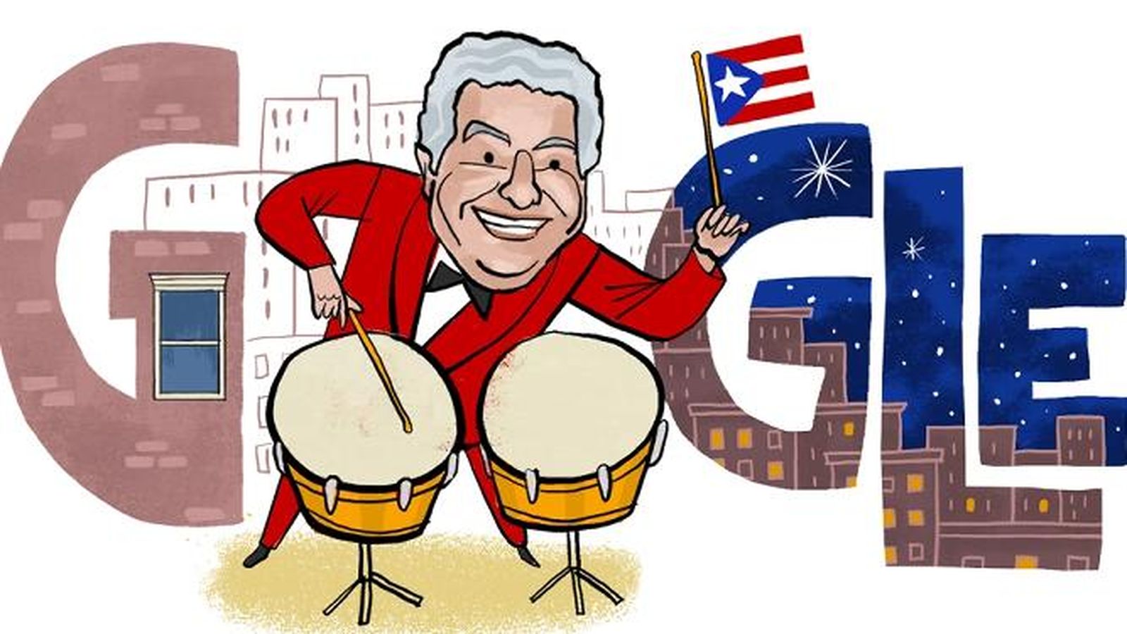 Tito Puente, protagonista del doodle de Google del 11 de octubre de 2022