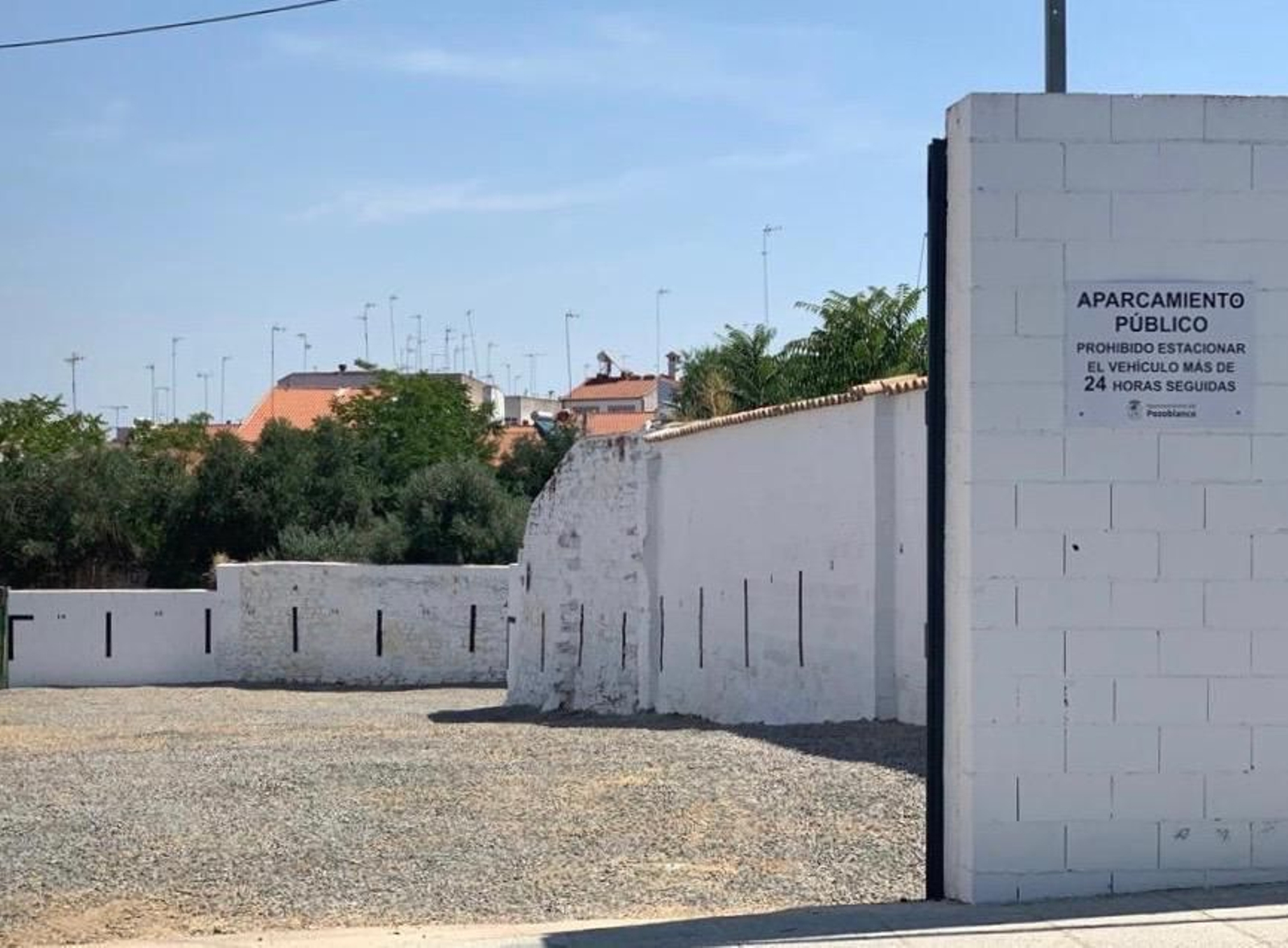 Parking municipal de la calle Romo de Pozoblanco.