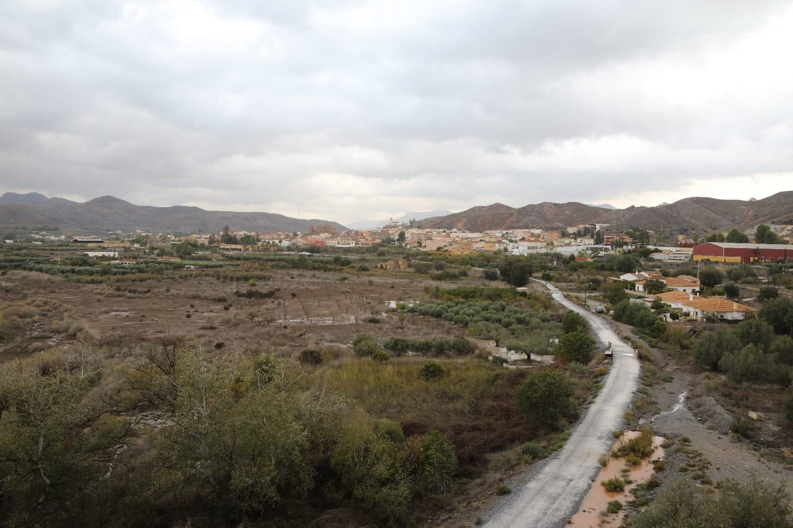 Vista del municipio de Cantoria tras las lluvias de esta mañana