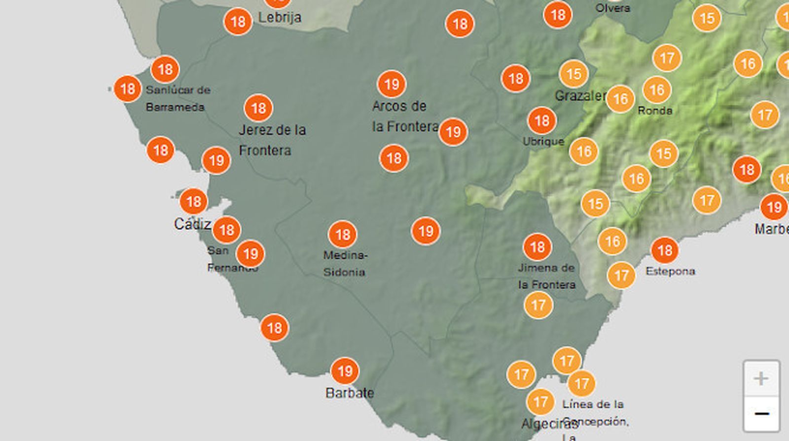Los termómetros podrían rozar los 20 grados en las horas centrales del día.