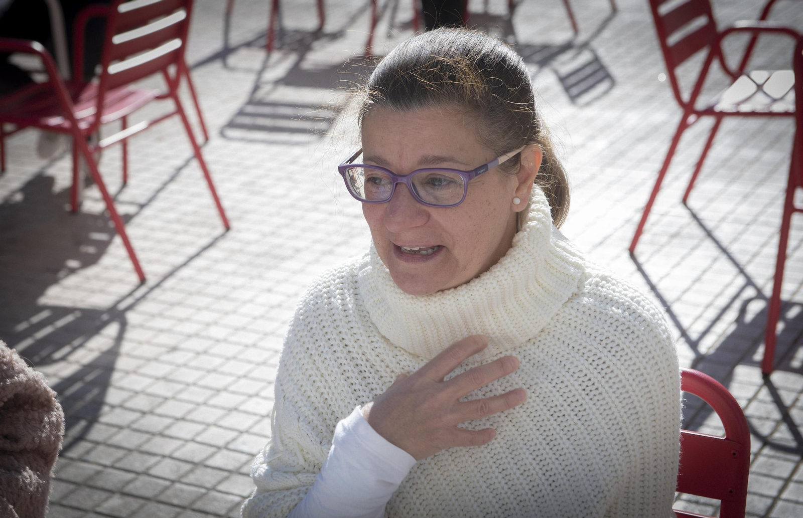 María del Águila Sánchez Rojo, durante la entrevista.