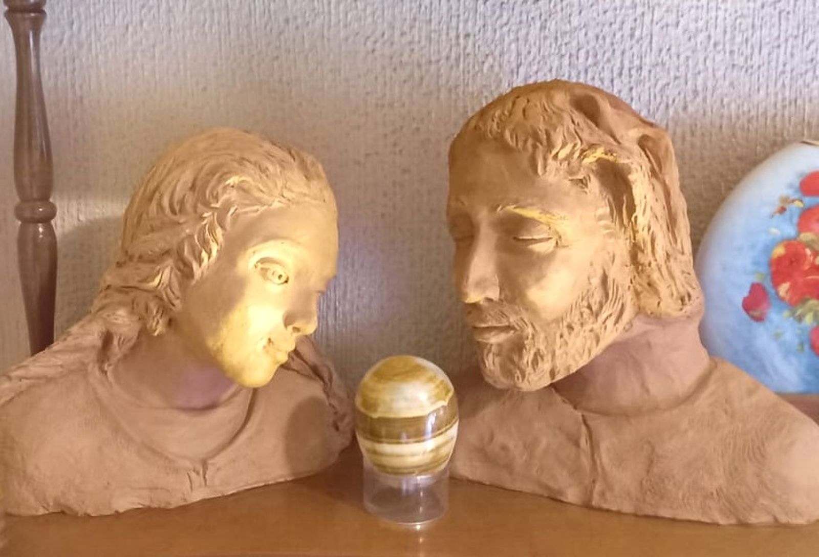 La Sagrada Familia a la espera del Nacimiento. Escultura de D. Manuel Requena Company.