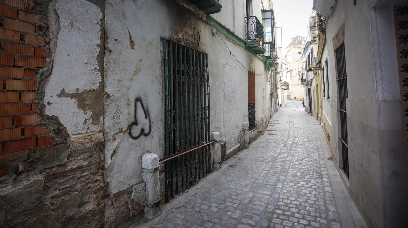 Las casas en ruinas de la calle Juana de Dios Lacoste en Jerez
