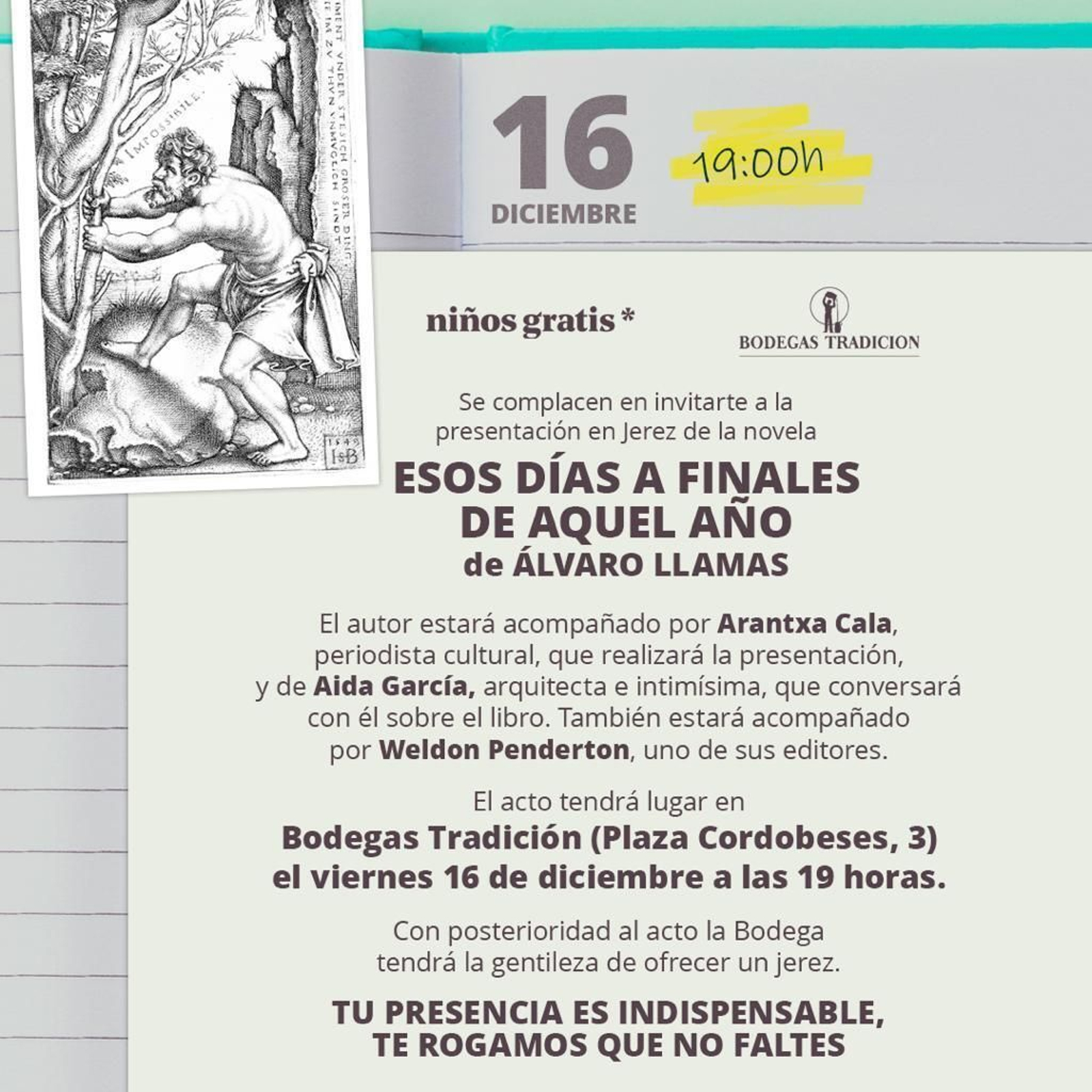 Invitación de la cita.