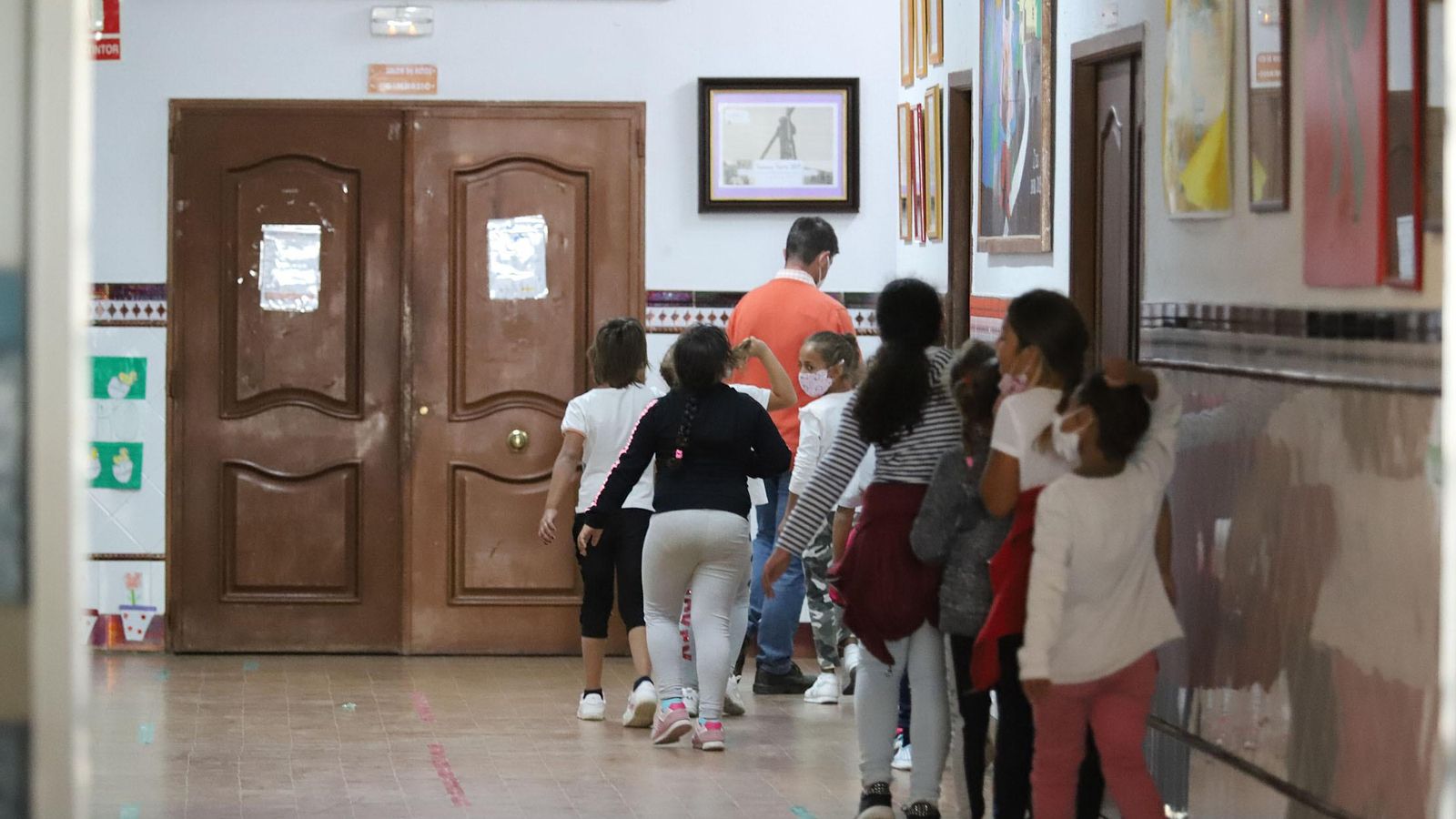 Un grupo de escolares de Ciudad de los Niños.